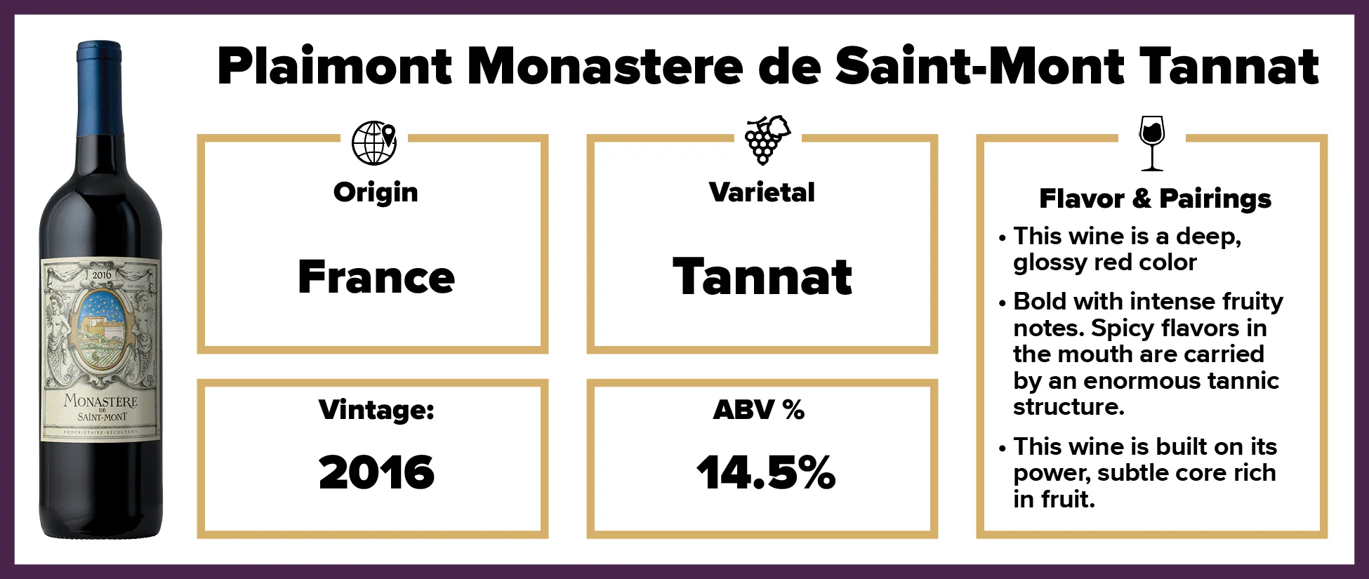 Plaimont Monastere de Saint-Mont Tannat 2016 - Image 2