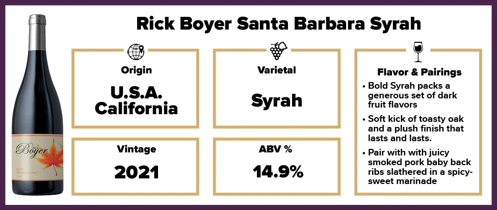 Rick Boyer Santa Barbara Syrah 2021 - Image 2