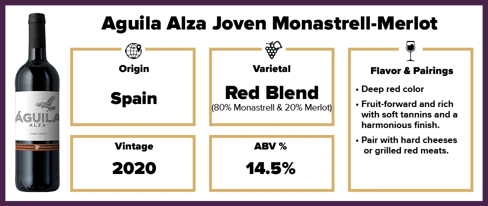 Aguila Alza Joven Monastrell-Merlot 2020 - Image 2