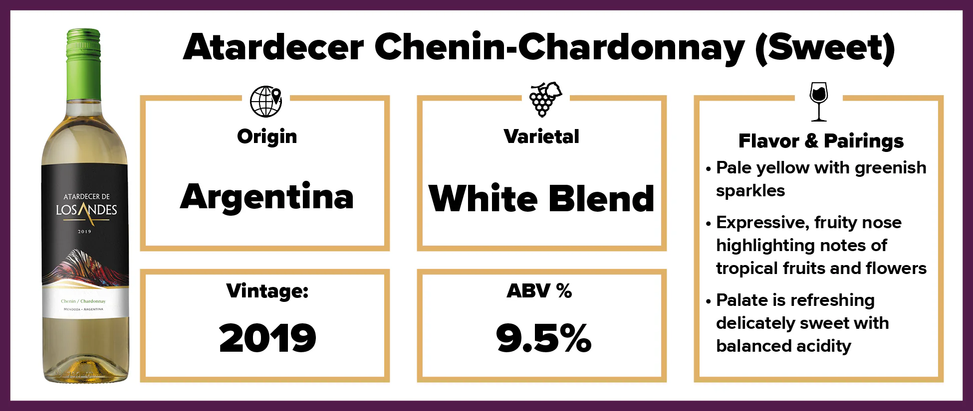 Atardecer Chardonnay-Chenin (Sweet) 2019 - Image 2