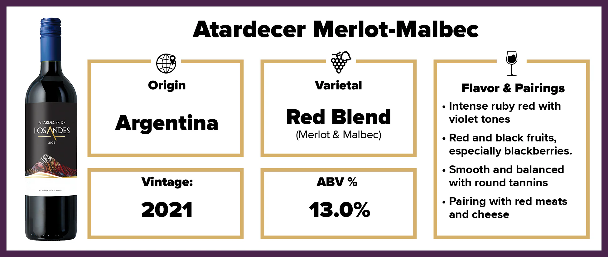 Atardecer Merlot-Malbec 2021 - Image 2