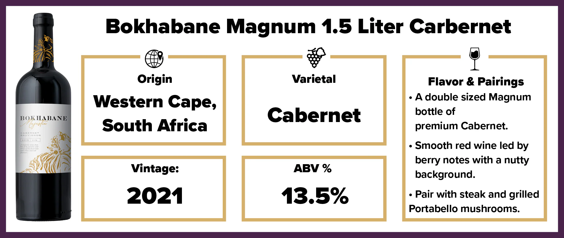 Bokhabane Cabernet 2021 1.5L Magnum - Image 2