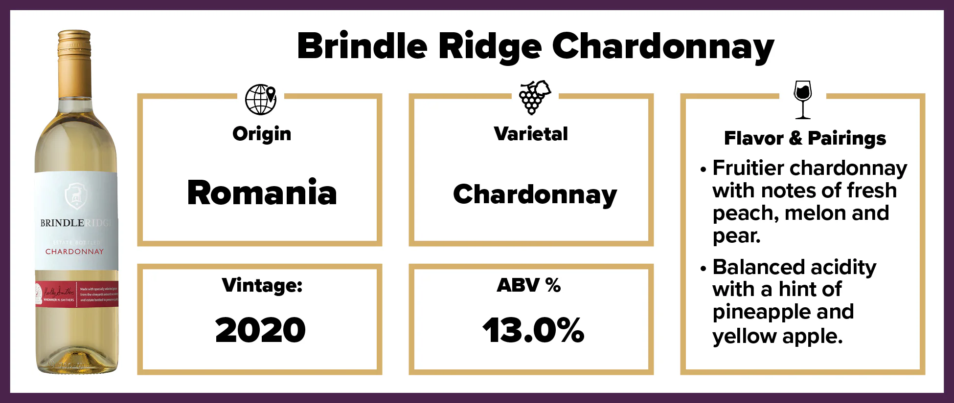 Brindle Ridge Chardonnay 2020 - Image 2