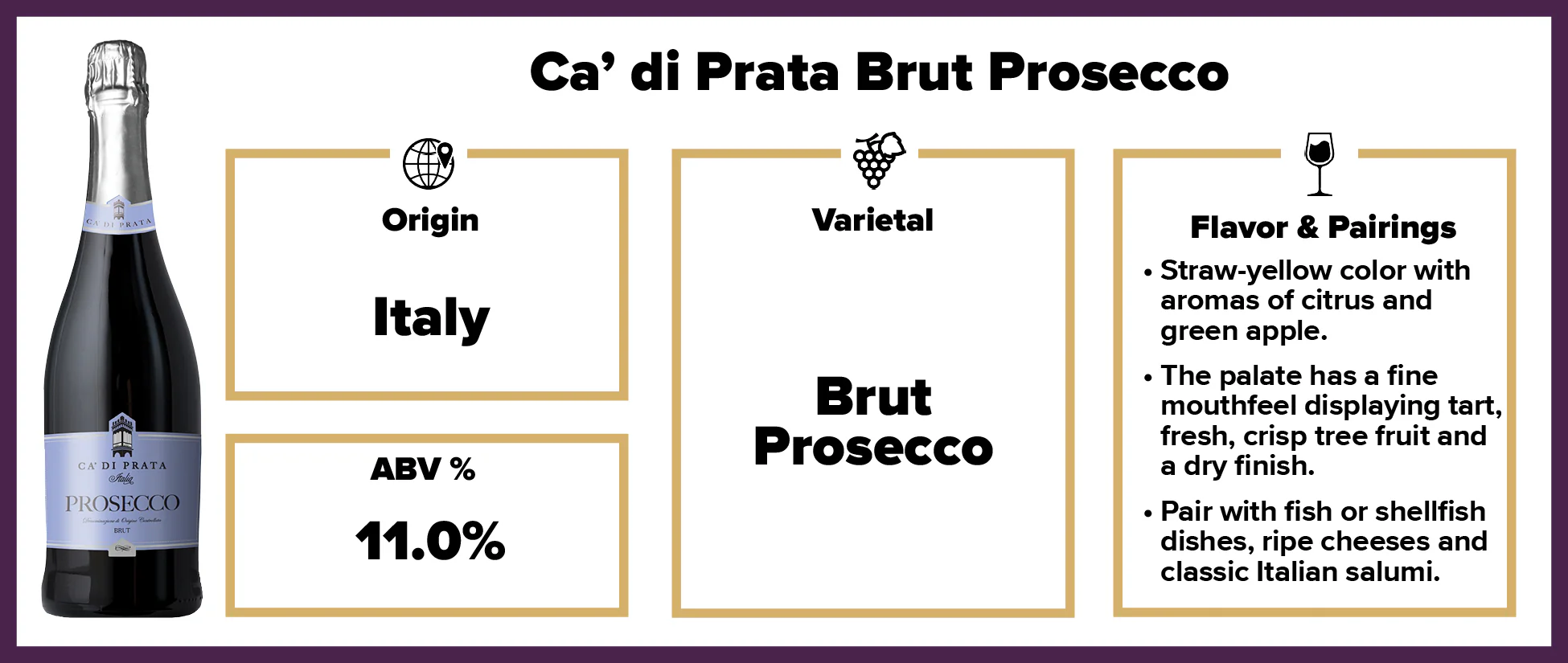 Ca di Prata Brut Prosecco - Image 2