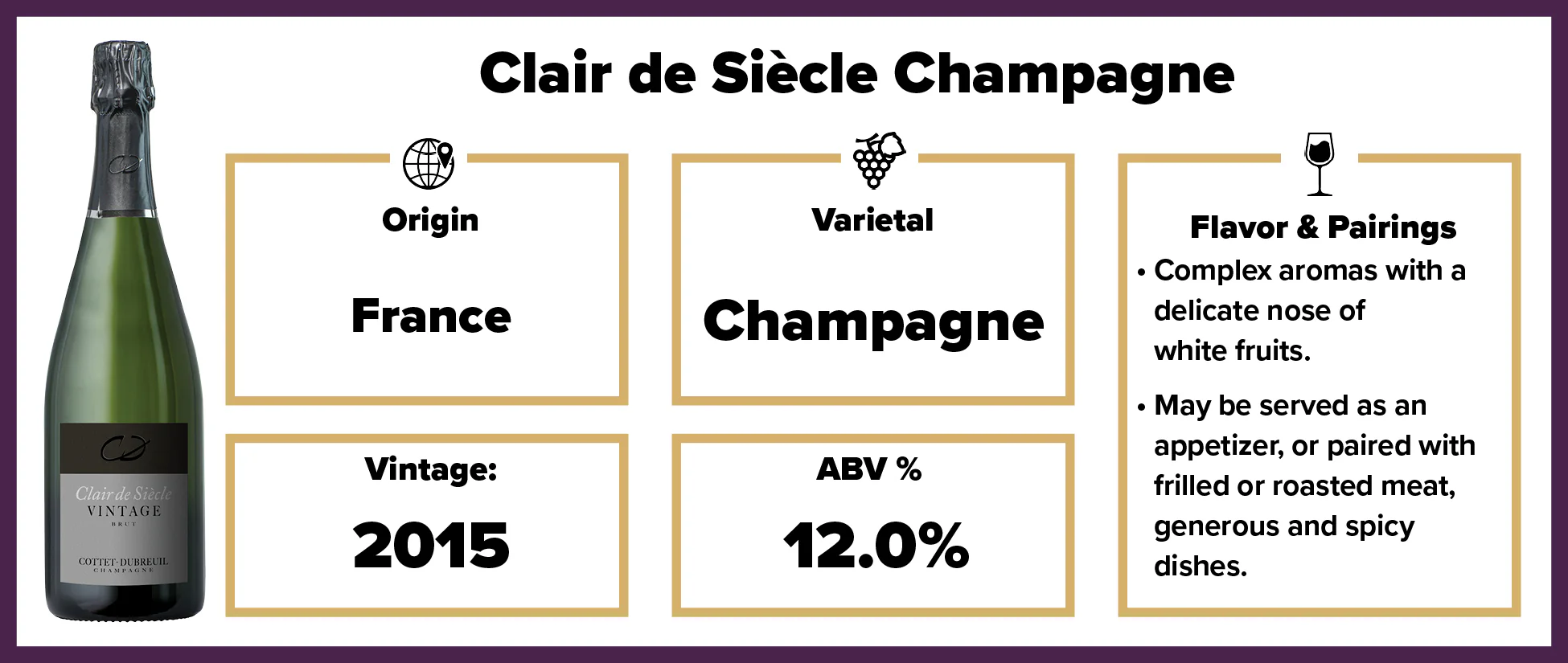 Clair de Siècle Champagne 2015 - Image 2