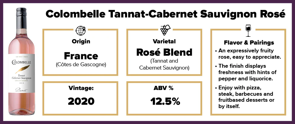Colombelle Tannat-Cab Rose 2020 - Image 2