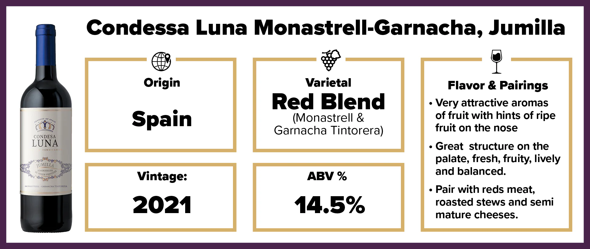 Condessa Luna Monastrell-Garnacha, Jumilla, 2021 - Image 2