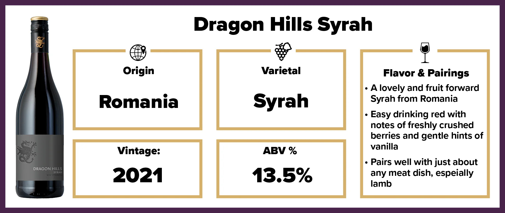 Dragon Hills Syrah 2021 - Image 2