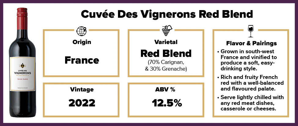 Cuvee De Vignerons Red Blend 2022 - Image 2