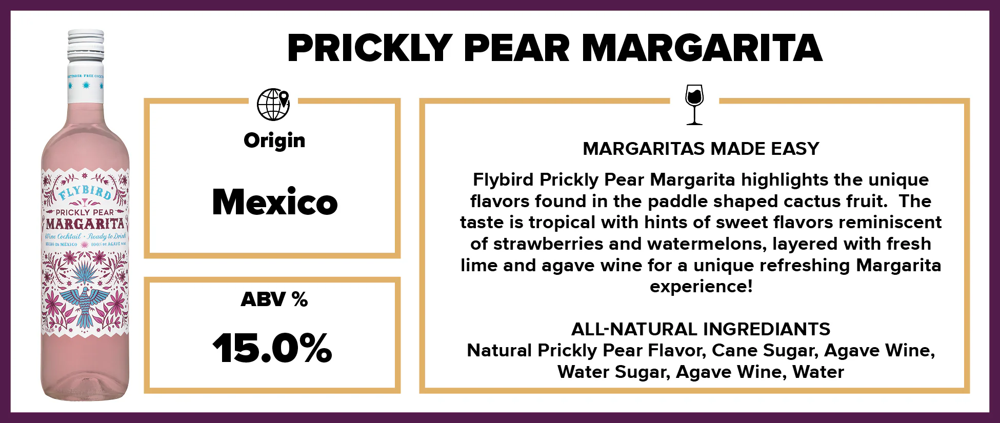 Flybird Margarita Prickly Pear - Image 3