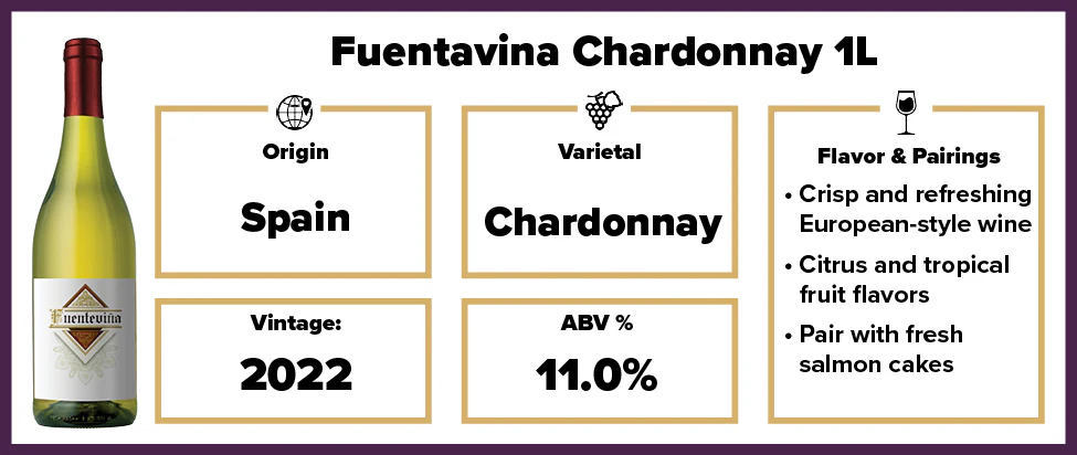 Fuentevina Chardonnay 1L 2022 - Image 2