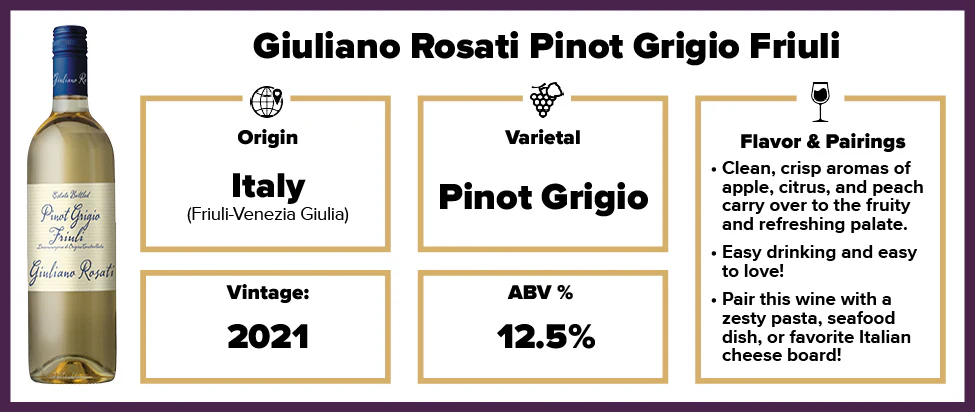 Giuliano Rosati Pinot Grigio 2021 - Image 2