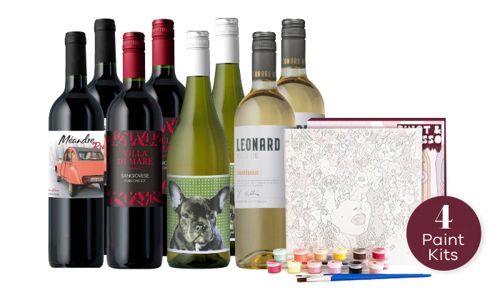 Groupon Paint & Sip 4 Person Party Box
