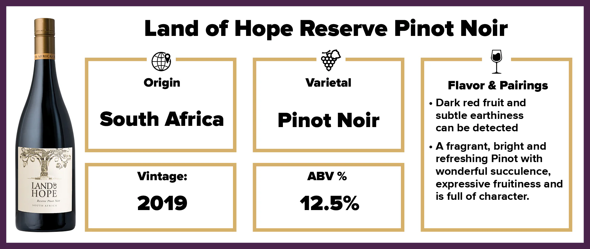 Land of Hope Reserve Pinot Noir 2019 - Image 2