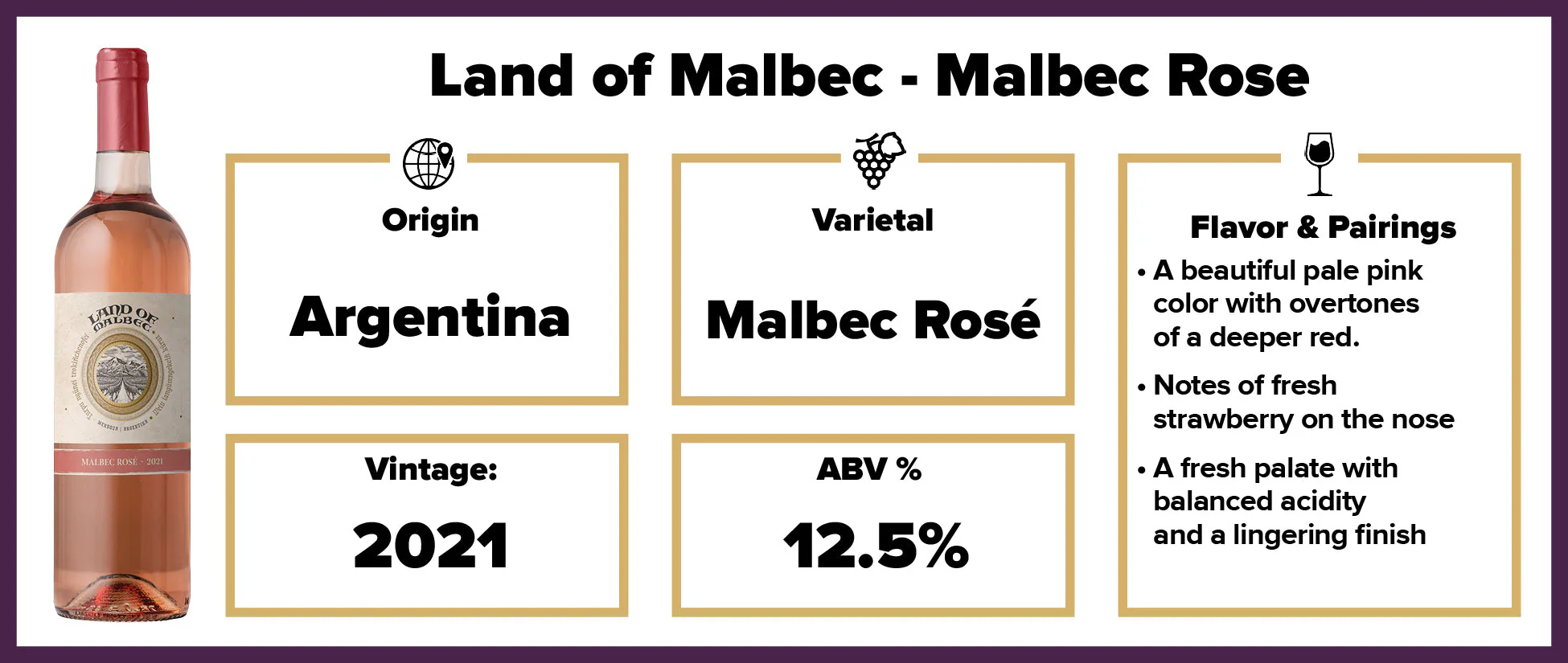 Land of Malbec - Malbec Rose 2021 - Image 2