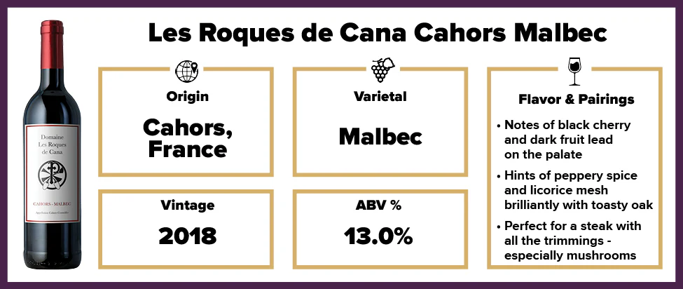 Les Roques de Cana Cahors Malbec 2018 - Image 2