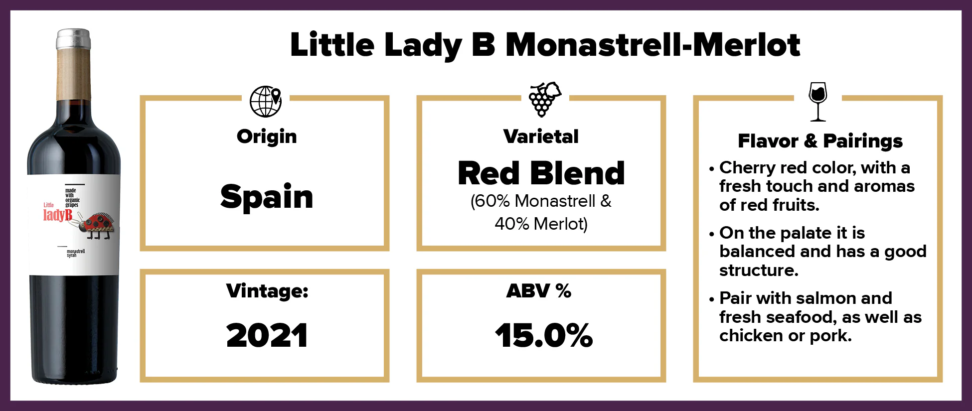 Little Lady B Monastrell-Merlot 2021 - Image 2
