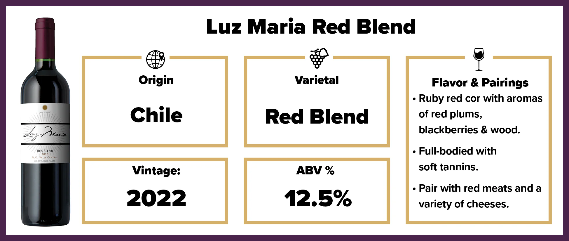 Luz Maria Red Blend 2022 - Image 2