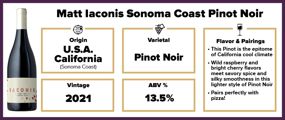 Matt Iaconis Sonoma Coast Pinot Noir 2021 - Image 2