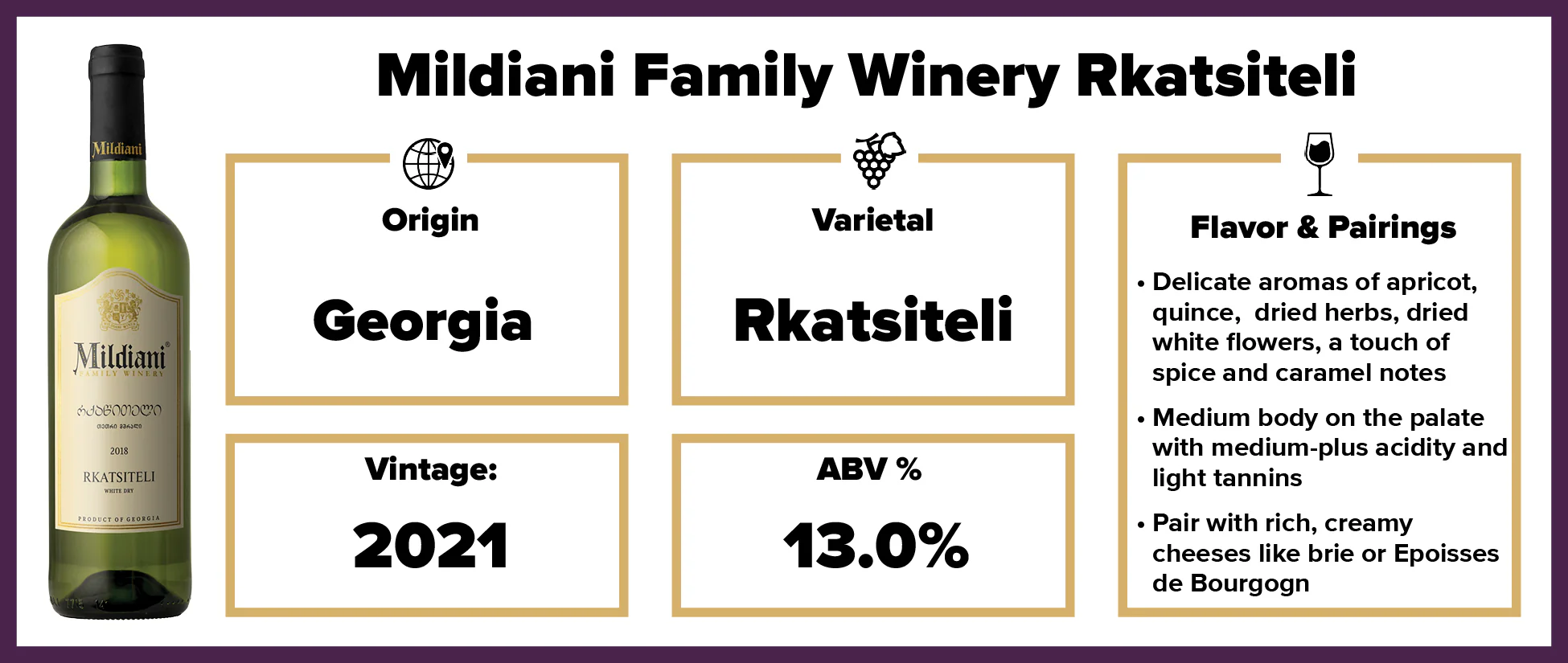Mildiani Family Winery Rkatsiteli 2021 - Image 2