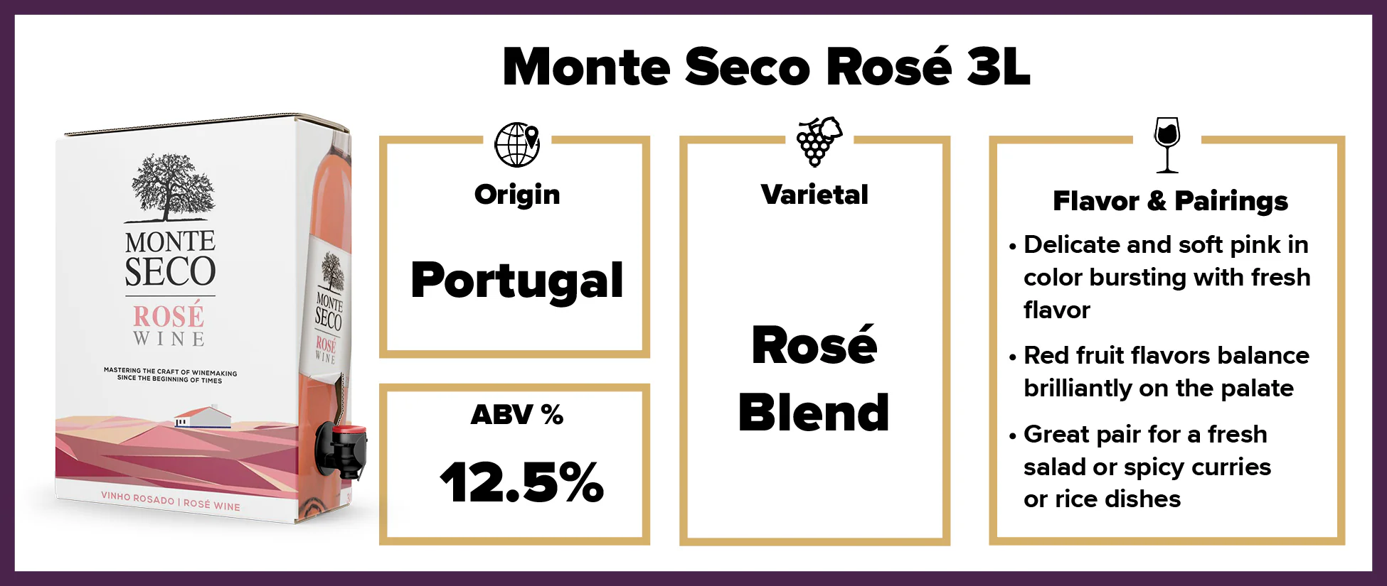 Monte Seco Rosé 3L BiB - Image 2