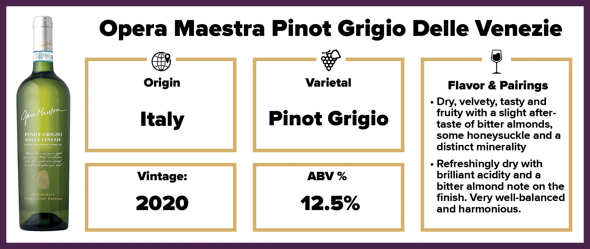 Opera Maestra Pinot Grigio DOC Delle Venezie 2020 - Image 2