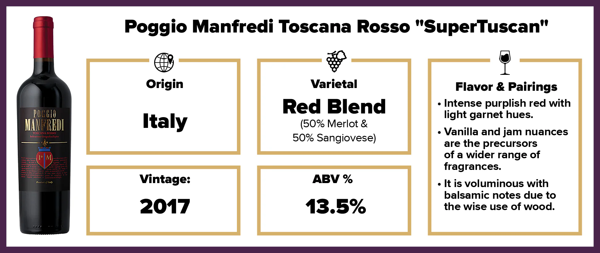 Poggio Manfredi - "SuperTuscan" Toscana IGT 2017 - Image 2