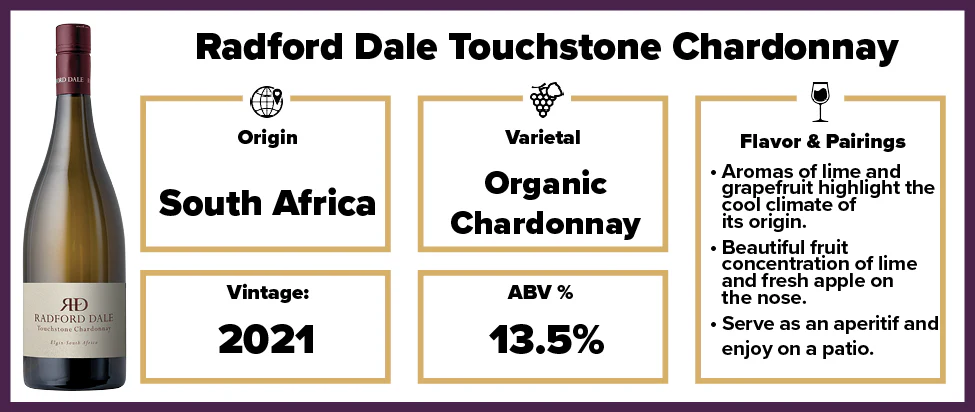 Radford Dale Touchstone Chardonnay 2021 - Image 2