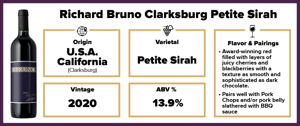 Richard Bruno Clarksburg Petite Sirah 2020 - Image 2