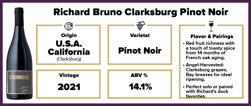 Richard Bruno Clarksburg Pinot Noir 2021 - Image 2