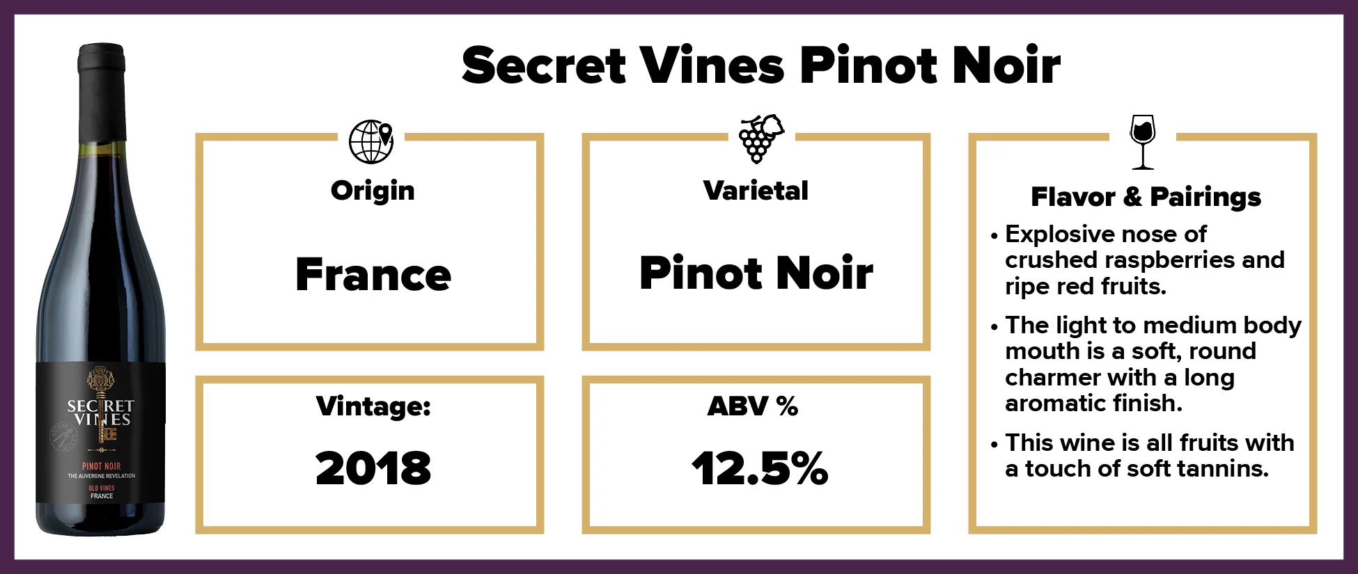Secret Vines Pinot Noir 2018 - Image 2