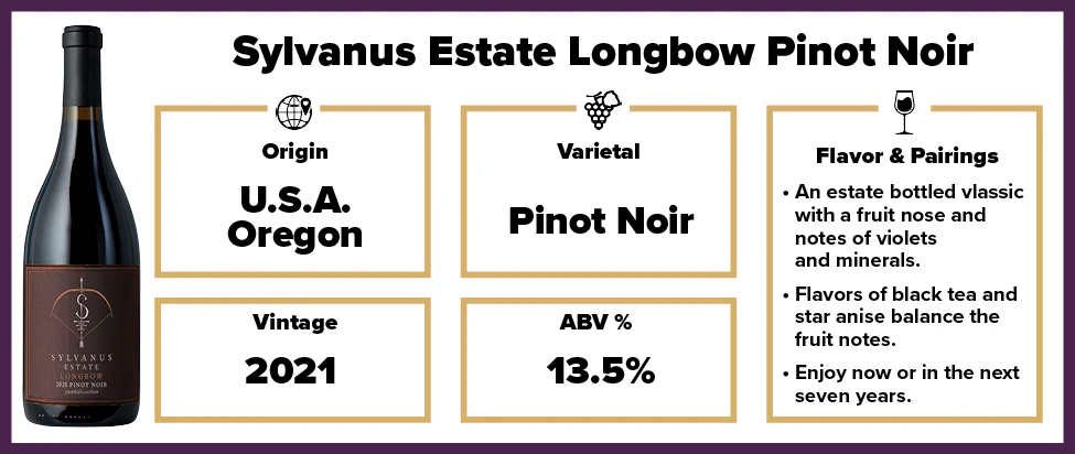Sylvanus Estate Longbow Pinot Noir 2021 - Image 2