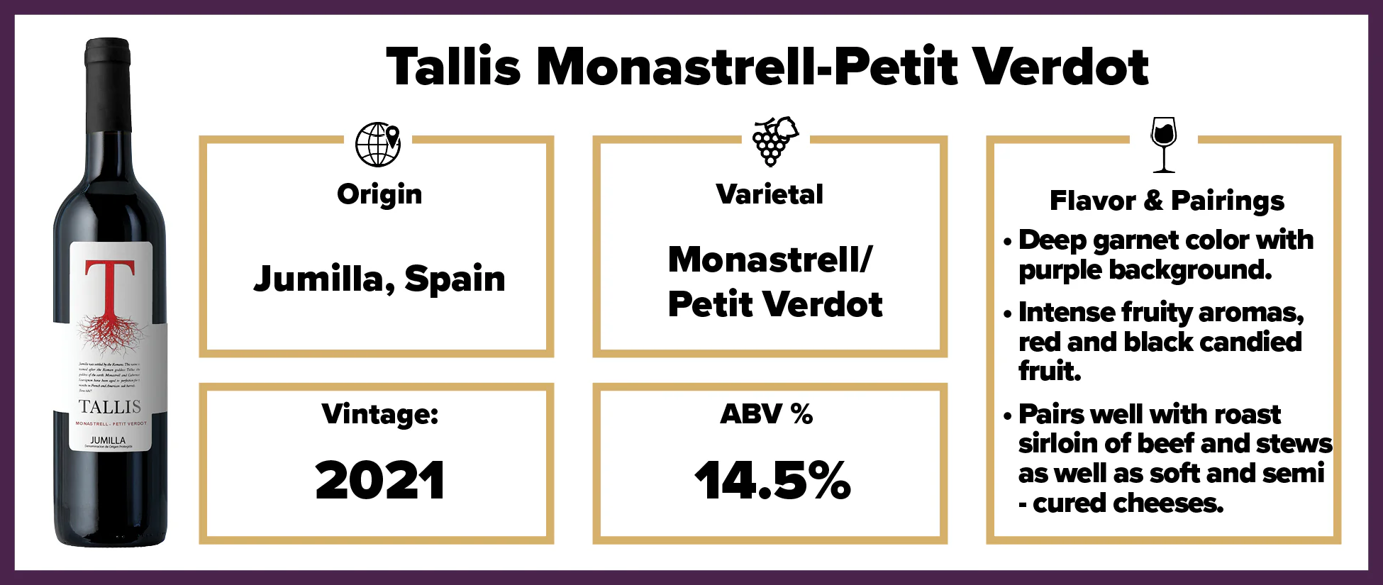 Tallis Monastrell-Petit Verdot, Jumilla, 2021 - Image 2