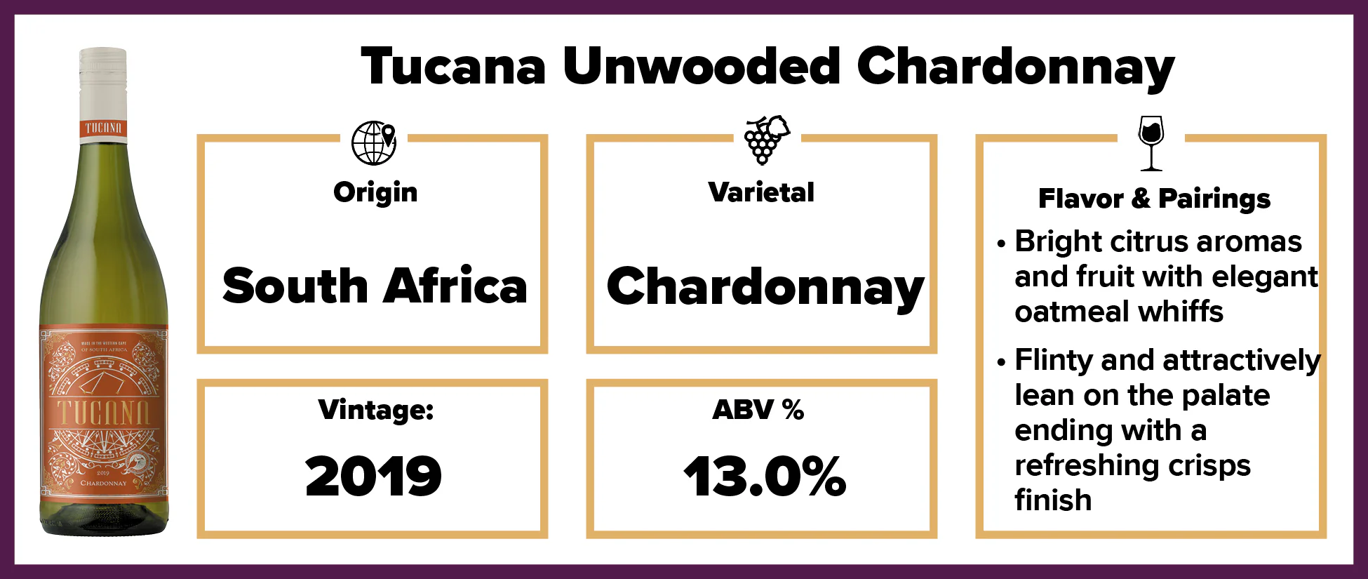 Tucana Unwooded Chardonnay 2019 - Image 2