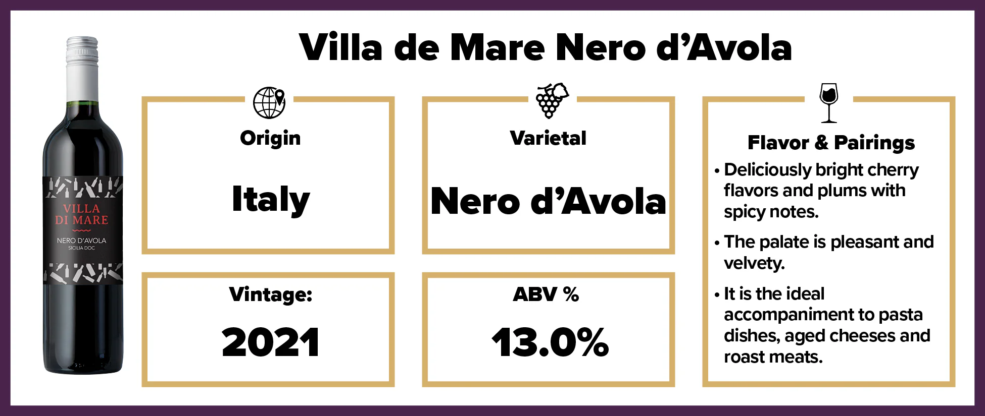 Villa di Mare Sicilia Nero d'Avola 2021 - Image 2